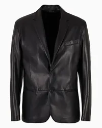 Giorgio Armani OFFICIAL STORE Giacca Monopetto In Nappa Nero