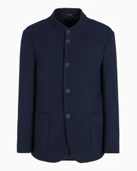 Giorgio Armani OFFICIAL STORE Giacca Monopetto In Lana Vergine Blu