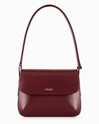 Giorgio Armani OFFICIAL STORE Borsa Media La Prima In Pelle Palmellata Bordeaux