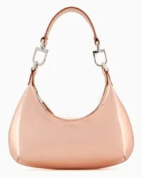 Giorgio Armani OFFICIAL STORE Mini Hobo Bag La Prima In Pelle Laminata Rosa