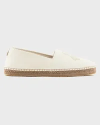 Giorgio Armani OFFICIAL STORE Espadrillas In Nappa Con Logo Bianco