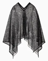 Giorgio Armani OFFICIAL STORE Mantella Con Ricamo Paillettes All-over Nero