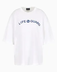 Giorgio Armani OFFICIAL STORE T-shirt Girocollo In Jersey Di Cotone E Seta Bianco