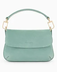 Giorgio Armani OFFICIAL STORE Mini Borsa A Mano La Prima In Suede Acqua