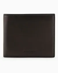 Giorgio Armani OFFICIAL STORE Portafogli Bifold In Nappa Nero