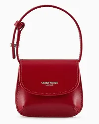 Giorgio Armani OFFICIAL STORE Borsa Charm Micro La Prima In Pelle Palmellata Rosso