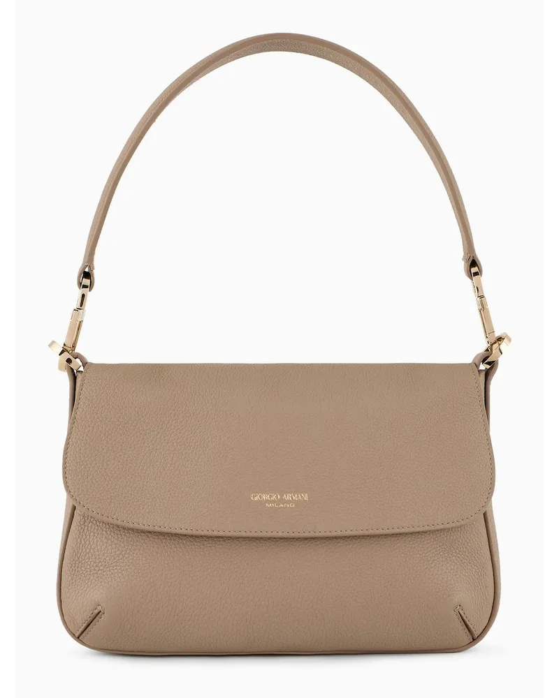 Giorgio Armani OFFICIAL STORE Borsa A Mano Piccola La Prima Soft In Pelle Granata Beige