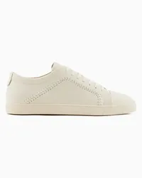 Giorgio Armani OFFICIAL STORE Sneakers In Nappa Bianco