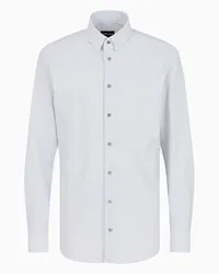 Giorgio Armani OFFICIAL STORE Camicia Slim Fit In Jersey Tecnico Con Micro Fantasia Fantasia