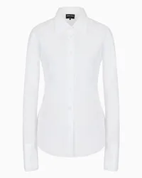 Giorgio Armani OFFICIAL STORE Camicia In Popeline Di Cotone  X 10 Corso Como Bianco