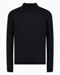 Giorgio Armani OFFICIAL STORE Maglia Lupetto Icon In Cashmere Blu