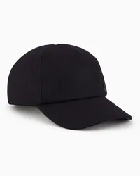 Giorgio Armani OFFICIAL STORE Cappello Baseball In Misto Lana Blu