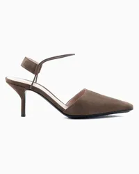 Giorgio Armani OFFICIAL STORE Slingback In Camoscio Marrone