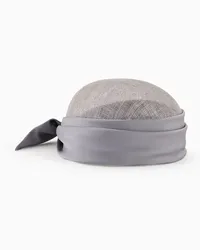 Giorgio Armani OFFICIAL STORE Cappello In Canapa Con Fascia In Satin Grigio