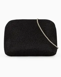 Giorgio Armani OFFICIAL STORE Clutch La Prima In Raso E Strass Nero