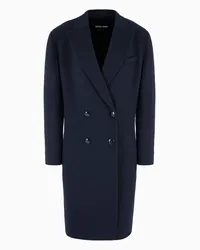 Giorgio Armani OFFICIAL STORE Cappotto Doppiopetto In lana Vergine Blu