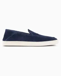 Giorgio Armani OFFICIAL STORE Galleria 3 Slip-on In Pelle Scamosciata Blu