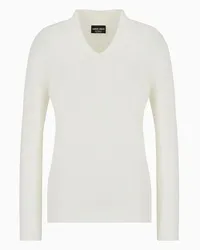 Giorgio Armani OFFICIAL STORE Maglia In Cashmere Alashan Bianco