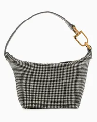 Giorgio Armani OFFICIAL STORE Mini Borsa A Mano La Prima Soft In Maglia Metallica E Strass Nero