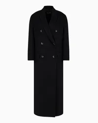 Giorgio Armani OFFICIAL STORE Cappotto Lungo Doppiopetto In Cashmere Double Nero