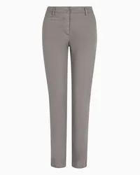 Giorgio Armani OFFICIAL STORE Pantaloni Chino In Cotone Stretch Tortora