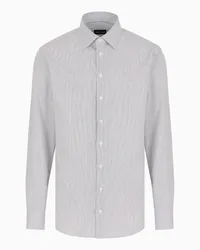 Giorgio Armani OFFICIAL STORE Camicia Regular Fit In Cotone Rigato Fantasia