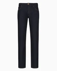 Giorgio Armani OFFICIAL STORE Pantalone 5 Tasche Regular Fit In Denim Di Cotone Stretch Blu