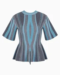 Giorgio Armani OFFICIAL STORE Blusa In Maglia Di Misto Viscosa Jacquard Fantasia