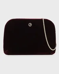 Giorgio Armani OFFICIAL STORE Clutch La Prima In Velluto E Raso Bordeaux