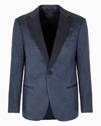 Giorgio Armani OFFICIAL STORE Giorgio's Giacca Monopetto In Seta Jacquard Blu