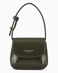 Giorgio Armani OFFICIAL STORE Borsa Charm Micro La Prima In Pelle Palmellata Militare