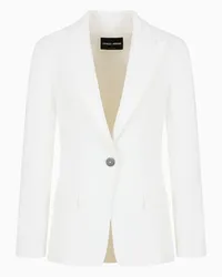 Giorgio Armani OFFICIAL STORE Giacca Monopetto In Cady Di Viscosa Asv Bianco