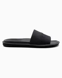 Giorgio Armani OFFICIAL STORE Sandali In Canvas Con Logo Signature Nero