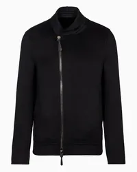 Giorgio Armani OFFICIAL STORE Blouson Icon In Panno Double Di Cashmere Blu