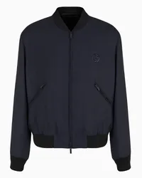 Giorgio Armani OFFICIAL STORE Blouson In Tela Di Cashmere E Seta Asv Blu