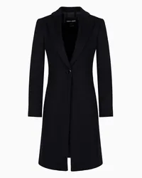 Giorgio Armani OFFICIAL STORE Cappotto Monopetto In Puro Cashmere Blu