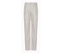 OFFICIAL STORE Pantaloni A Due Pinces In Twill Misto Seta