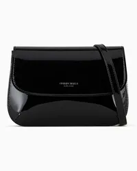 Giorgio Armani OFFICIAL STORE Borsa Piccola La Prima In Vernice Con Tracolla Nero