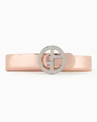 Giorgio Armani OFFICIAL STORE Cintura In Pelle Laminata Con Logo Ga Rosa