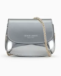 Giorgio Armani OFFICIAL STORE Borsa Charm Mini La Prima In Vernice Liquida Argento