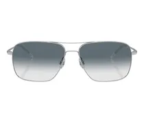 Clifton Rectangle sunglasses, Men, Silver