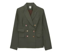 Maurice double-breasted tailored jacket, slightly fitted, Women , Green