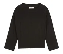 Wide neck knitwear sweater, Women , Black