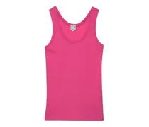 Sleeveless top  Tailored fit  Ribbed  Round neck  Label with logo, Women , Pink