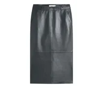 Slim Leather Pencil Skirt, Women , Grey