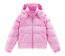 Quilted Down Jacket with Detachable Hood, Women , Pink