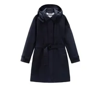 Fayette Trench Coat with Detachable Hood, Women , Blue