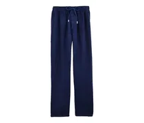 Linen Pants Solid, Men, Navy