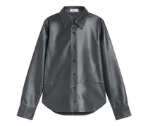Leather shirt, Women , Grey