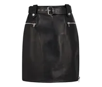 Leather Mini Skirt, Women , Black